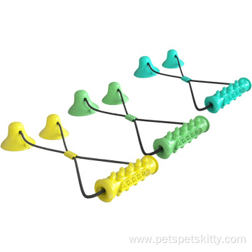 Double Suction Cup Interactive Dog Pooshes Chew Toy